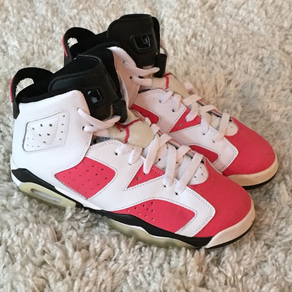 Air Jordan XI 6 Coral Rose GS 384665-161 6.5Y - Picture 4 of 7